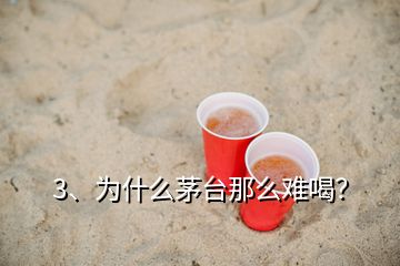 3、為什么茅臺(tái)那么難喝？