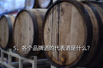 5、各個品牌酒的代表酒是什么？