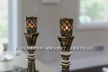 1、今天在京東買的一箱茅臺酒到了，去哪里可驗證真假？