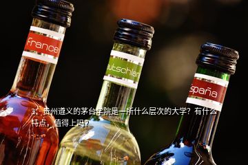 3、貴州遵義的茅臺(tái)學(xué)院是一所什么層次的大學(xué)？有什么特點(diǎn)，值得上嗎？