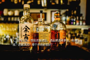 3、坐標(biāo)江蘇，想投資煙酒店，酒品牌選擇茅臺(tái)、五糧液、還是洋河？哪個(gè)市場(chǎng)前景好？