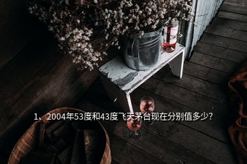 1、2004年53度和43度飛天茅臺(tái)現(xiàn)在分別值多少？