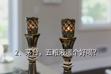 2、茅臺，五糧液哪個好喝？