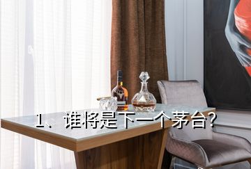 1、誰將是下一個(gè)茅臺(tái)？