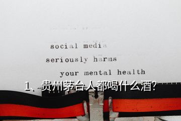 1、貴州茅臺(tái)人都喝什么酒？