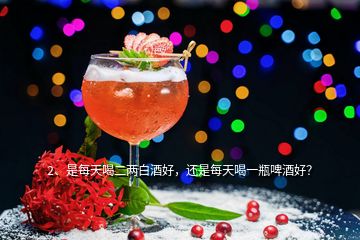 2、是每天喝二兩白酒好，還是每天喝一瓶啤酒好？