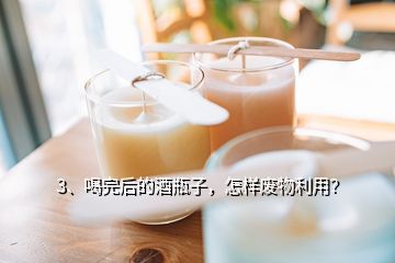 3、喝完后的酒瓶子，怎樣廢物利用？