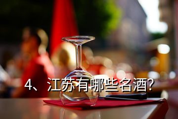 4、江蘇有哪些名酒？