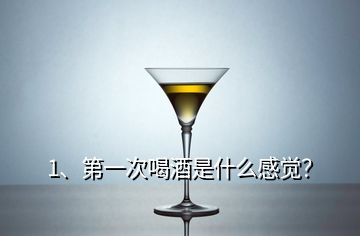 1、第一次喝酒是什么感覺(jué)？