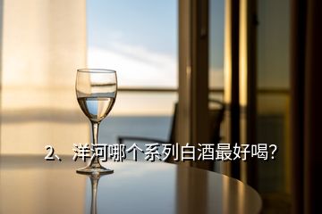 2、洋河哪個(gè)系列白酒最好喝？