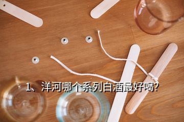 1、洋河哪個系列白酒最好喝？