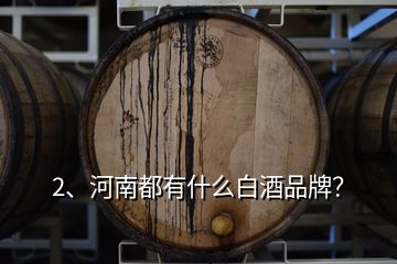 2、河南都有什么白酒品牌？