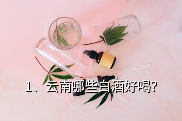 1、云南哪些白酒好喝？