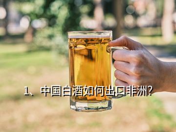 1、中國白酒如何出口非洲？