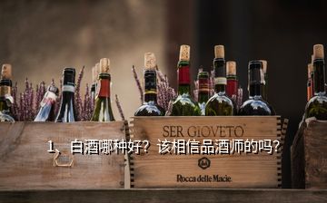 1、白酒哪種好？該相信品酒師的嗎？