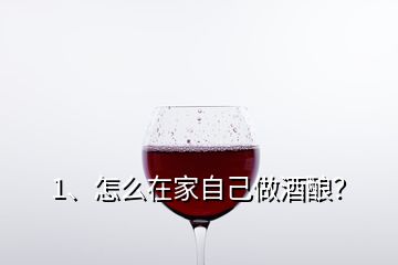 1、怎么在家自己做酒釀？