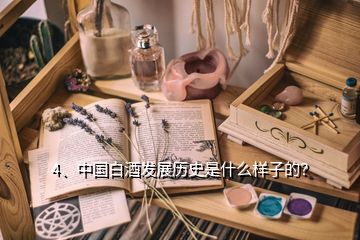 4、中國白酒發(fā)展歷史是什么樣子的？