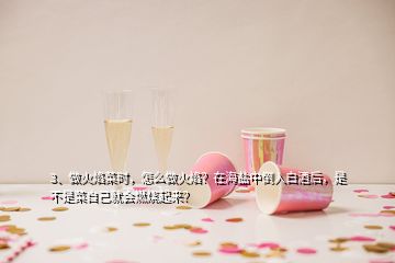 3、做火焰菜時(shí)，怎么做火焰？在海鹽中倒入白酒后，是不是菜自己就會(huì)燃燒起來？