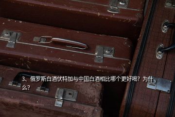 3、俄羅斯白酒伏特加與中國(guó)白酒相比哪個(gè)更好喝？為什么？