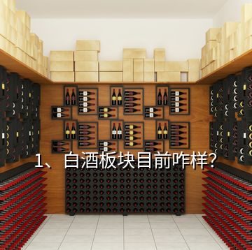 1、白酒板塊目前咋樣？