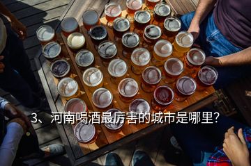 3、河南喝酒最厲害的城市是哪里？