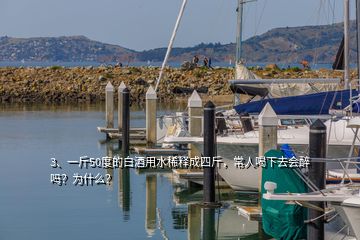 3、一斤50度的白酒用水稀釋成四斤，常人喝下去會醉嗎？為什么？