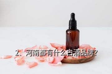 2、河南都有什么白酒品牌？