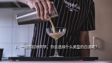 3、一般你招待同學(xué)，你會選擇什么類型的白酒呢？