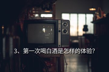 3、第一次喝白酒是怎樣的體驗？