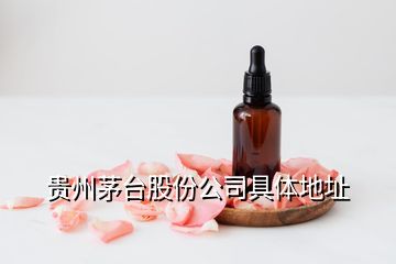 貴州茅臺股份公司具體地址