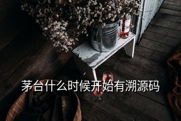 茅臺(tái)什么時(shí)候開(kāi)始有溯源碼