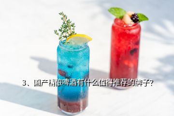 3、國(guó)產(chǎn)精釀啤酒有什么值得推薦的牌子？