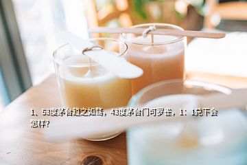 1、53度茅臺(tái)趨之如騖，43度茅臺(tái)門可羅雀，1：1兌下會(huì)怎樣？