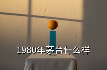 1980年茅臺(tái)什么樣