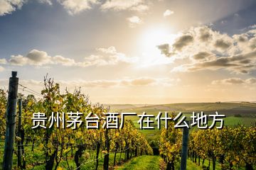 貴州茅臺酒廠在什么地方