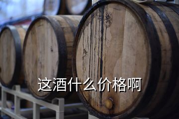 這酒什么價格啊