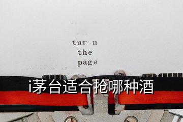 i茅臺(tái)適合搶哪種酒