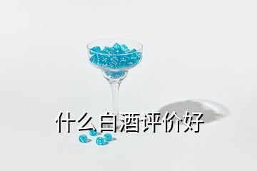 什么白酒評價好