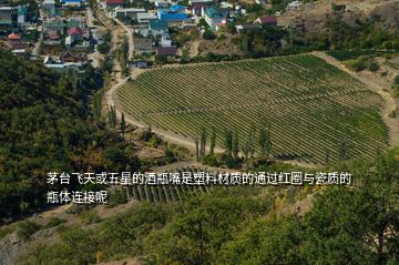 茅臺飛天或五星的酒瓶嘴是塑料材質(zhì)的通過紅圈與瓷質(zhì)的瓶體連接呢