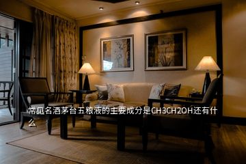 常見名酒茅臺(tái)五糧液的主要成分是CH3CH2OH還有什么