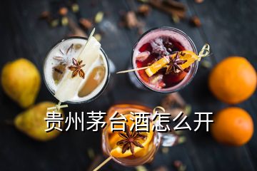 貴州茅臺(tái)酒怎么開