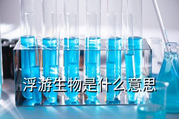 浮游生物是什么意思