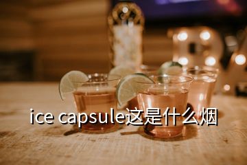 ice capsule這是什么煙