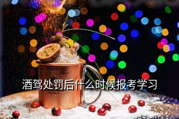 酒駕處罰后什么時(shí)候報(bào)考學(xué)習(xí)