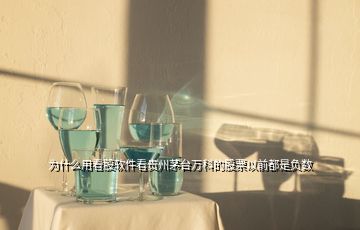 為什么用看股軟件看貴州茅臺萬科的股票以前都是負(fù)數(shù)
