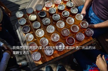 我偶然得到兩瓶內(nèi)蒙古根河市敖魯古雅滋補酒廠出品的38茸鞭寶酒百