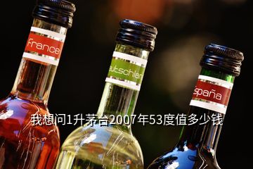 我想問(wèn)1升茅臺(tái)2007年53度值多少錢