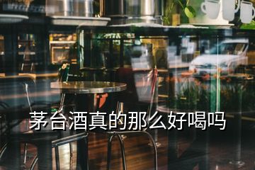 茅臺(tái)酒真的那么好喝嗎