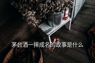 茅臺(tái)酒一摔成名的故事是什么