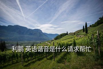 利鵬 英語(yǔ)諧音是什么請(qǐng)求幫忙